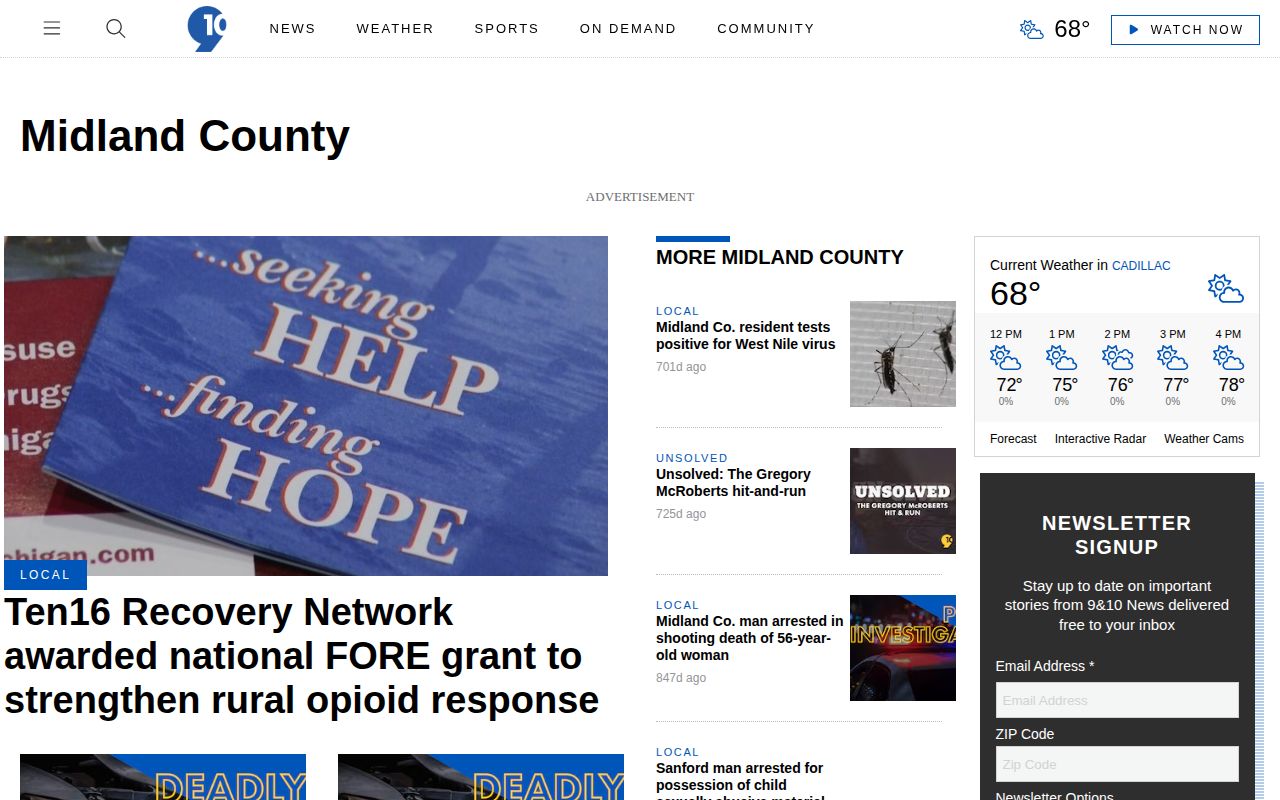 Midland County crime news record source at 9 and 10 News